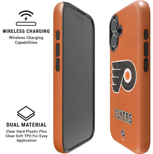 NHL Philadelphia Flyers Distressed iPhone 16 Plus Magsafe Impact Case